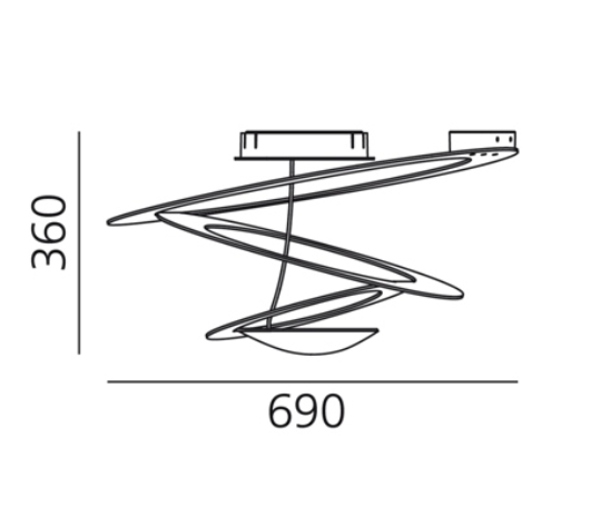 Pirce Ceiling, White, R7s, Triac Dim, IP20