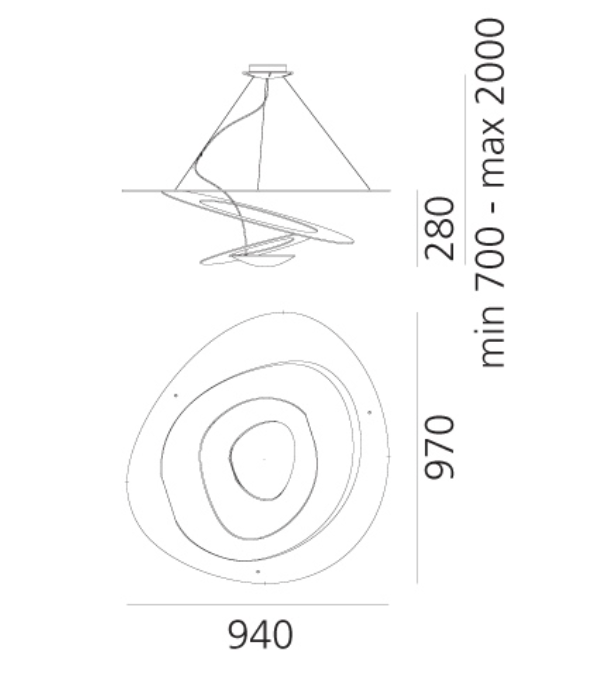 Pirce Pendant, White, R7s, Triac Dim, IP20