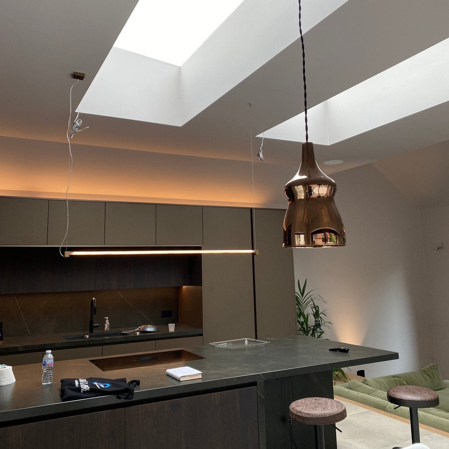 Nostalgia Pendant, Rose Gold Glass, LED, Triac Dim, IP20