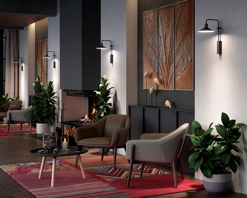 Platet Wall, Long Arm, Terracotta, LED, 4.2W, Foot Dimmer, Plug In, IP20