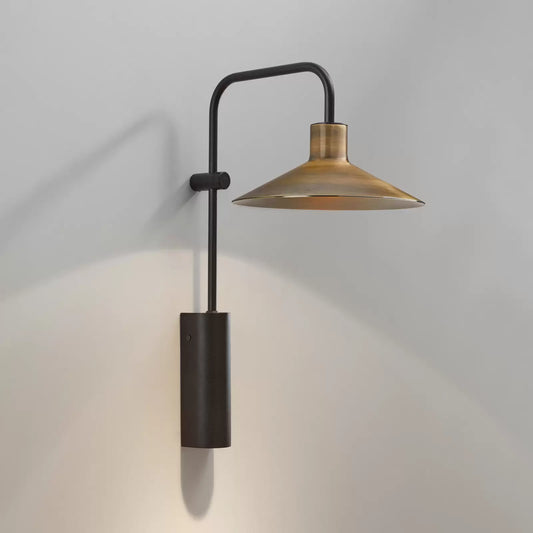 Platet Wall, Brass, E14, Thumbswitch, IP20