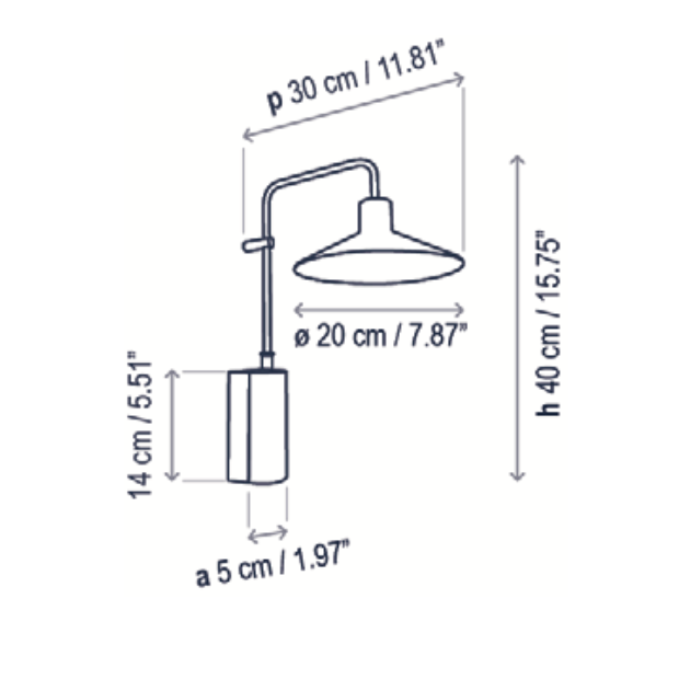 Platet Wall, Brown, LED, 4.2W, On/Off, IP66
