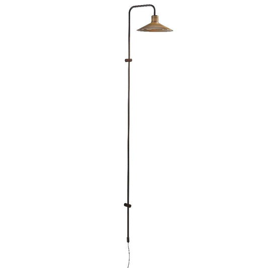 Platet Wall, Long Arm, Brass, E14, Foot Dimmer, Plug In, IP20