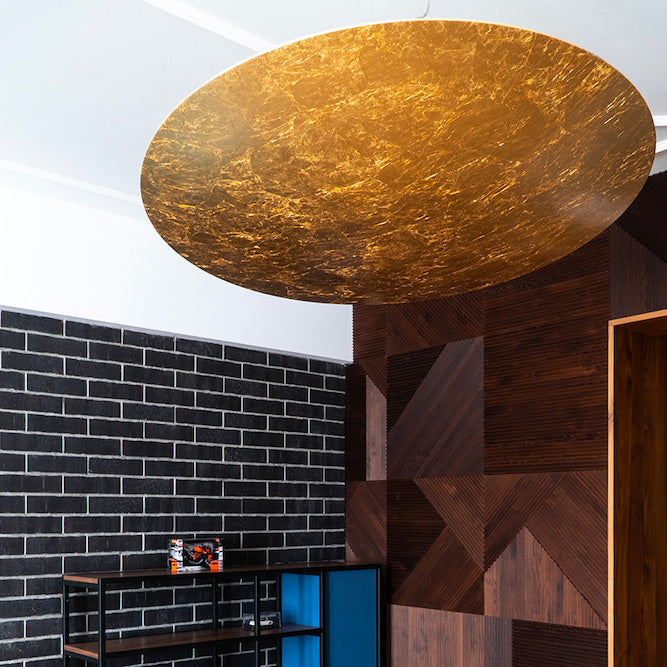 Gong Pendant, Gold Leaf, LED, DALI/Push Dim, IP20