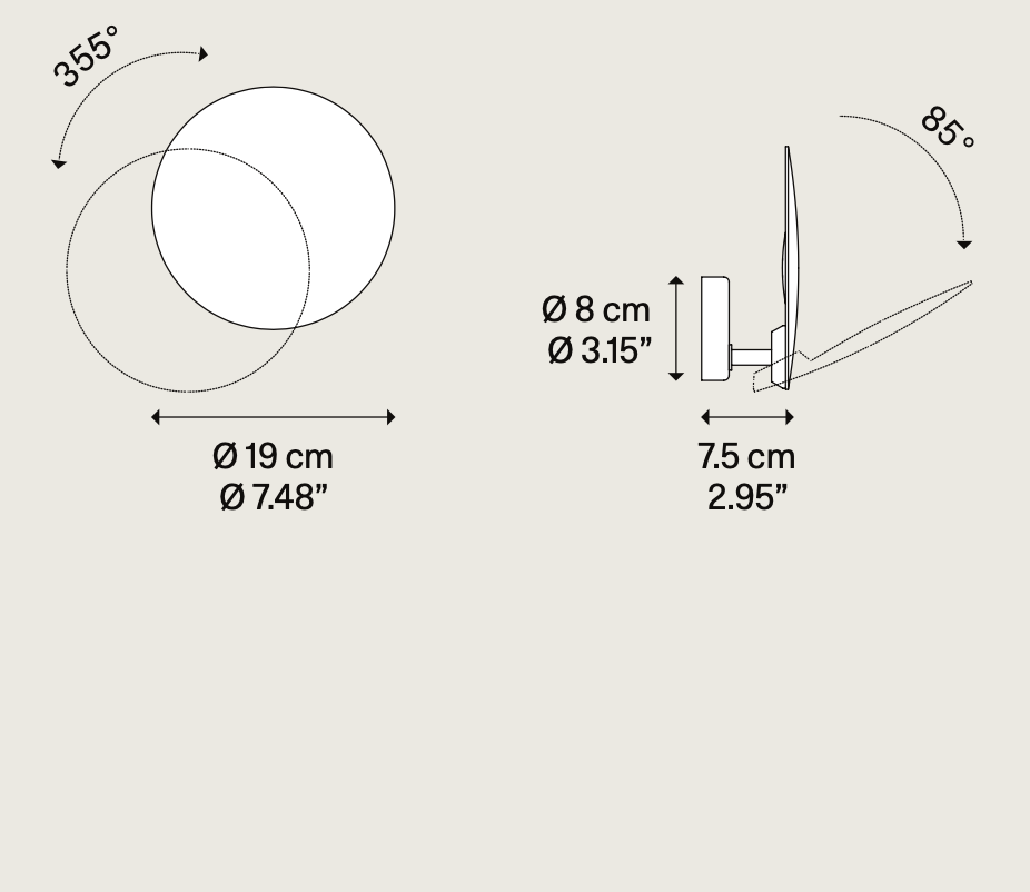 Puzzle Wall or Ceiling Light, Round, LED, Triac Dim, IP20