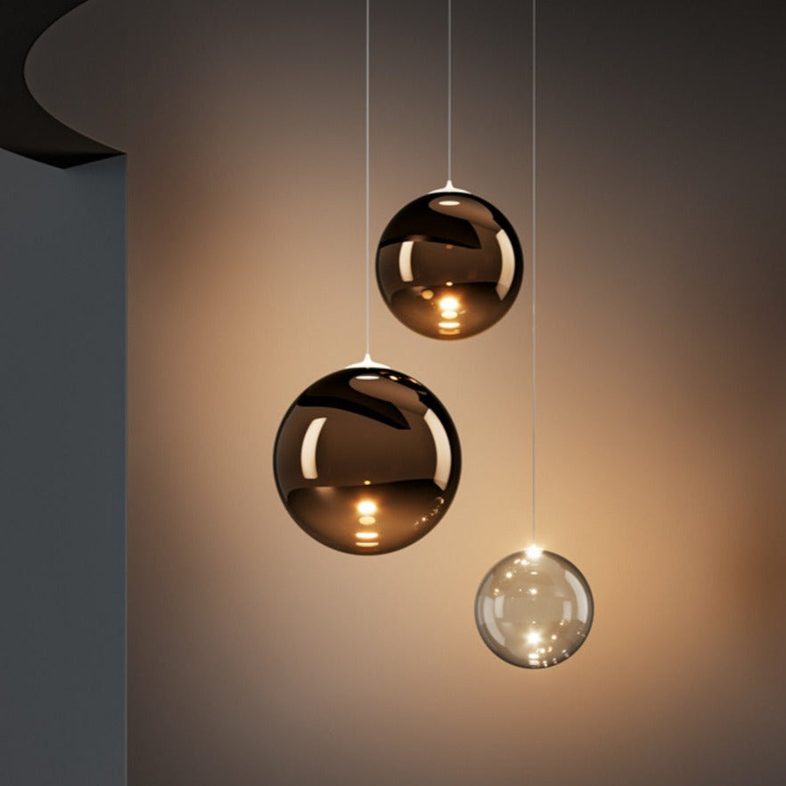Random Solo Pendant, Gold Glass, LED, Triac Dim, IP20