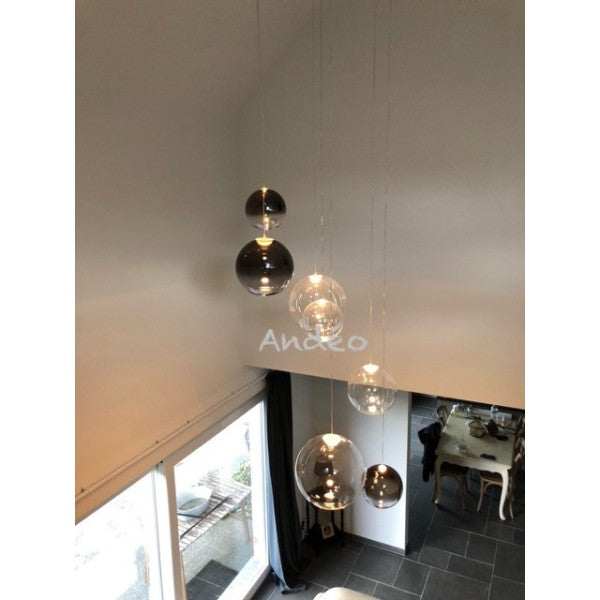 Random Solo Pendant, Gold Glass, LED, Triac Dim, IP20