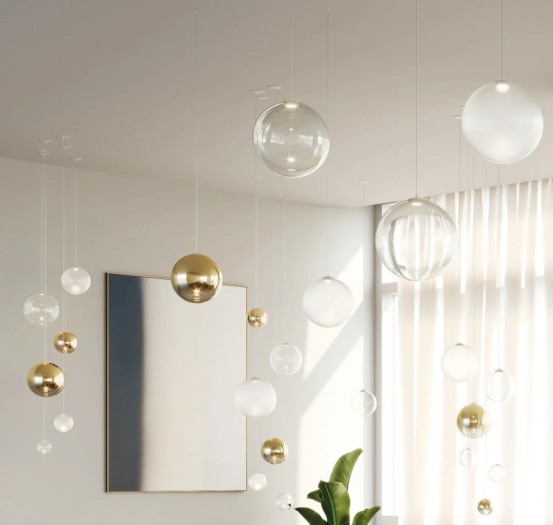 Random Solo Pendant, Smoke Glass, LED, Triac Dim, IP20