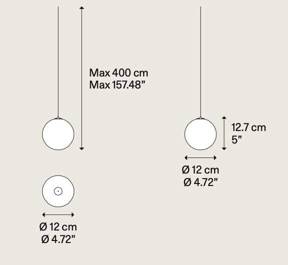 Random Solo Pendant, Chrome Glass, LED, Triac Dim, IP20