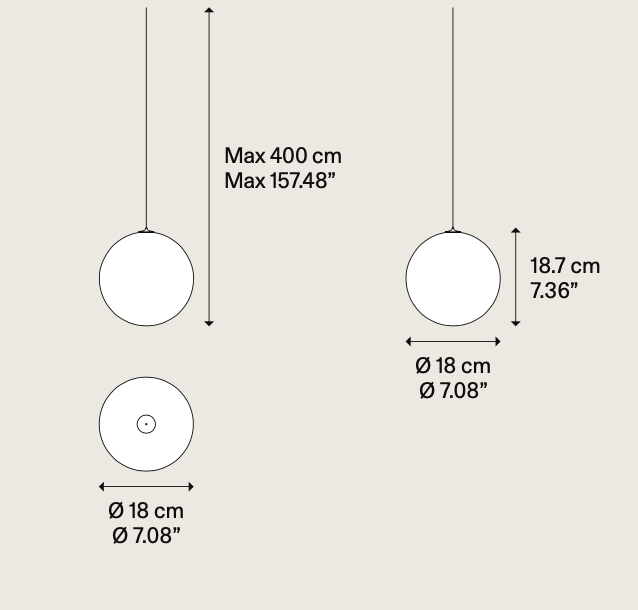 Random Solo Pendant, Gold Glass, LED, Triac Dim, IP20