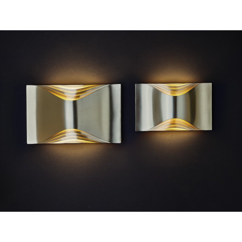 DCW Editions Respiro brass small and large wall lights with dark background