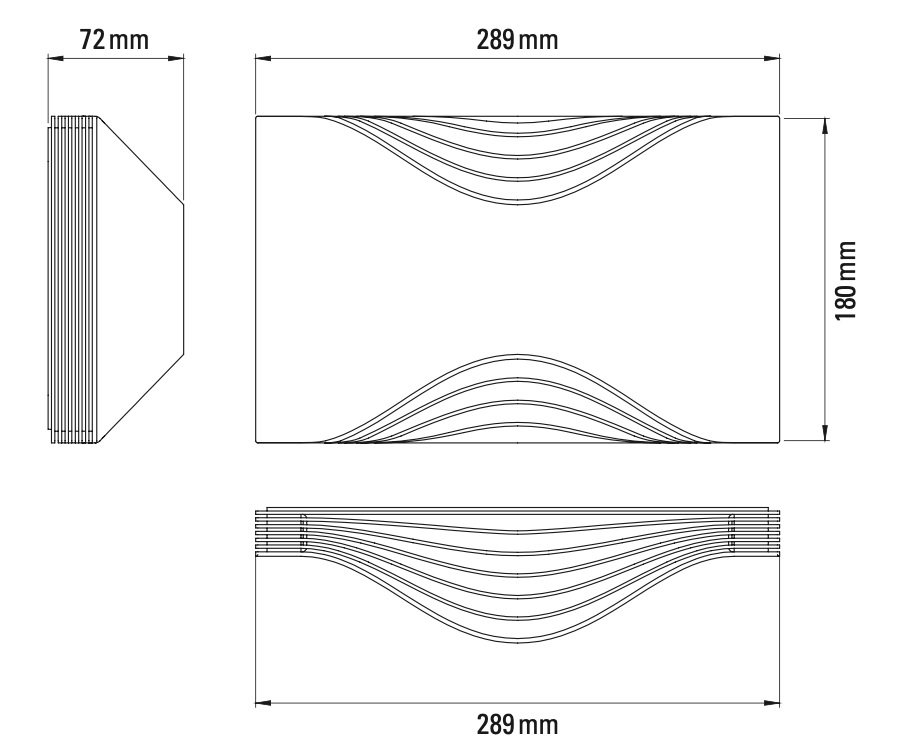 Respiro Wall, Anodised Gold, LED, Triac Dim, IP20