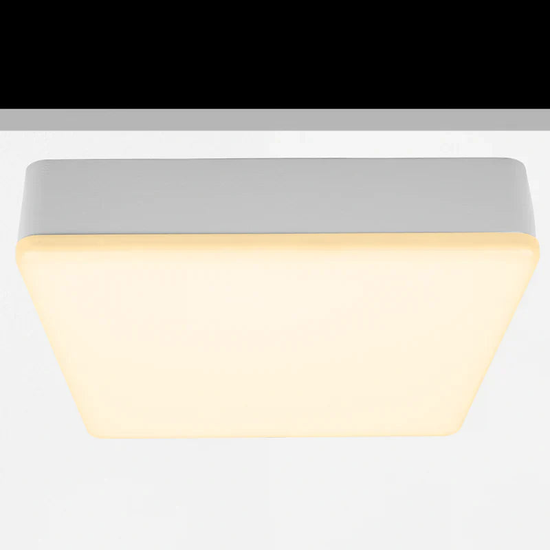 Sol Semi-Flush Downlight, XL, Square, White, 25W, LED, Dim, IP54