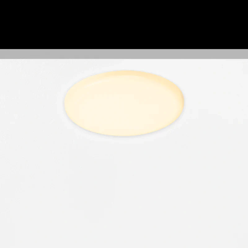 Sol Semi-Flush Downlight, Small, Round, White, 9W, LED, Dim, IP54