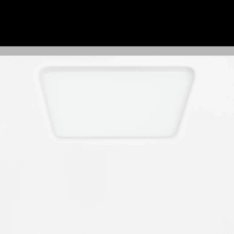 Sol Semi-Flush Downlight, Medium, Square, White, 11.5W, LED, Dim, IP54