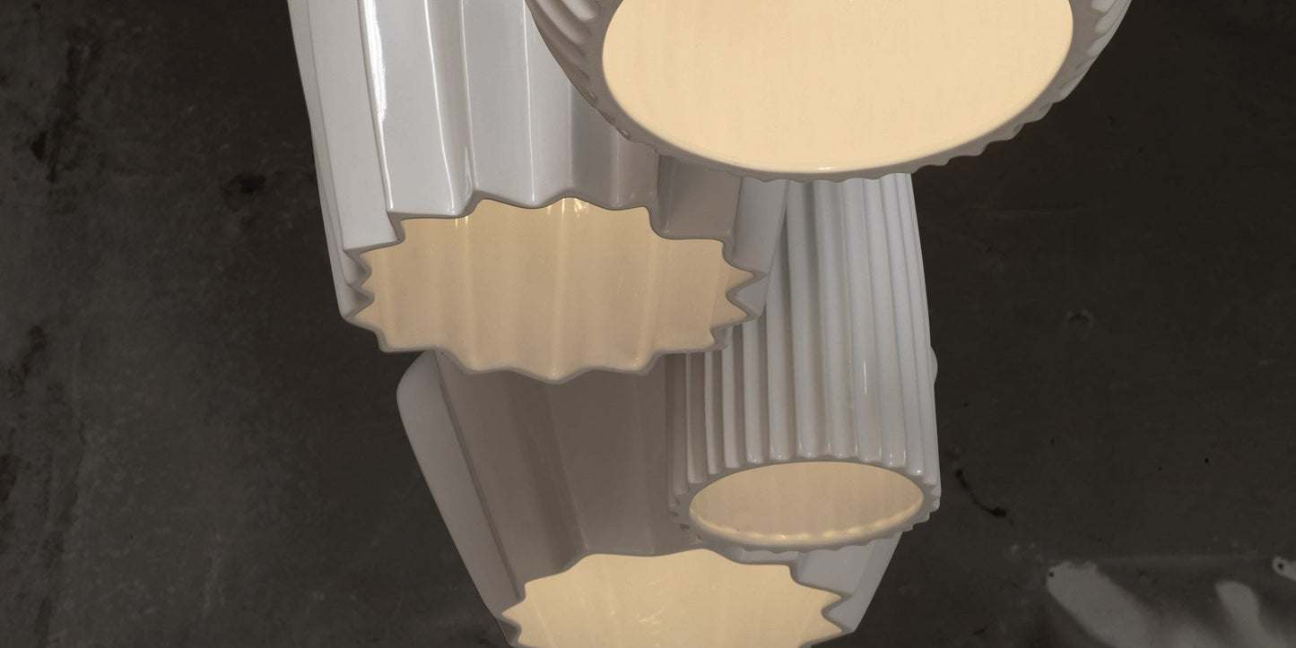 Sahara Pendant, Round, White, E27, IP20