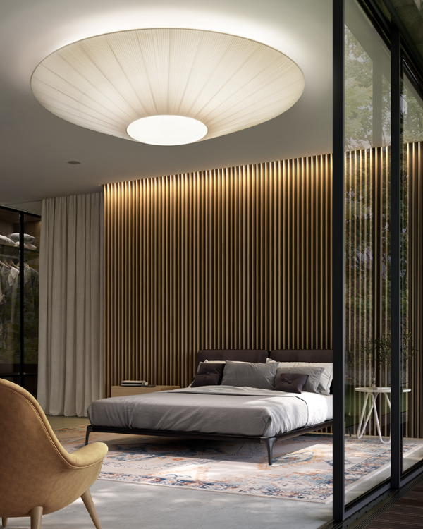 Siam Ceiling, 80 cm, White Ribbons, E27, IP20