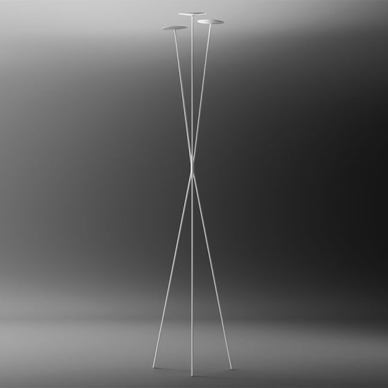 Skan Floor Lamp, White, 27.6W, LED, Floor Dimmer