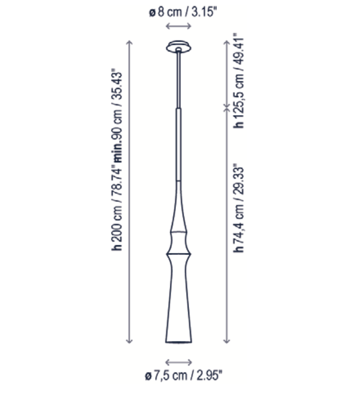 Slend Pendant 3, Black, GU10, IP20