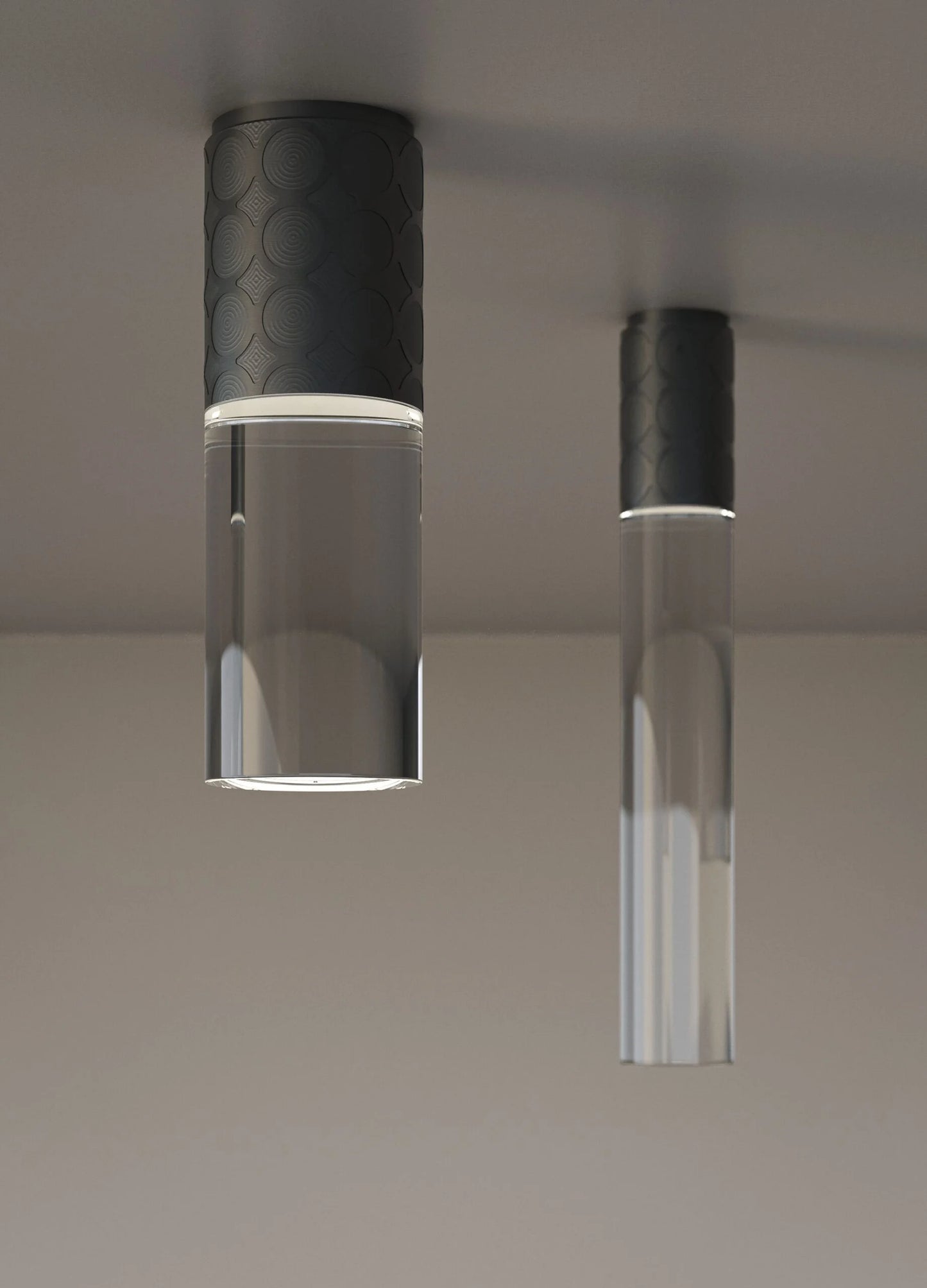 Smug Ceiling, Long, Black with Clear Crystal, Short, LED, 3K, 1289 lm, Triac Dim
