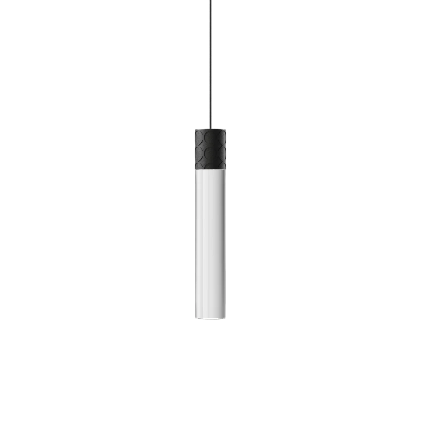Smug Pendant, Long, Black with Clear Crystal, Short, LED, 3K, 1289 lm, Triac Dim