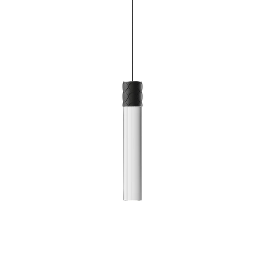 Smug Pendant, Long, Black with Clear Crystal, Short, LED, 3K, 1289 lm, Triac Dim