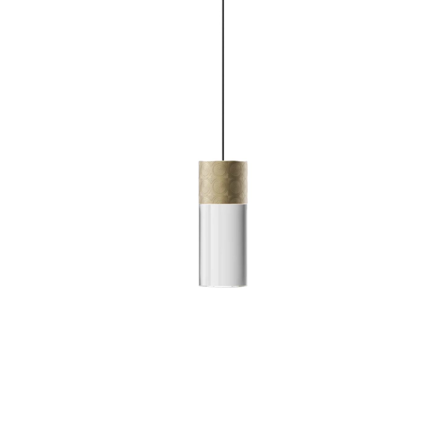 Smug Pendant, Short, Gold with Clear Crystal, Short, LED, 3K, 1289 lm, Triac Dim