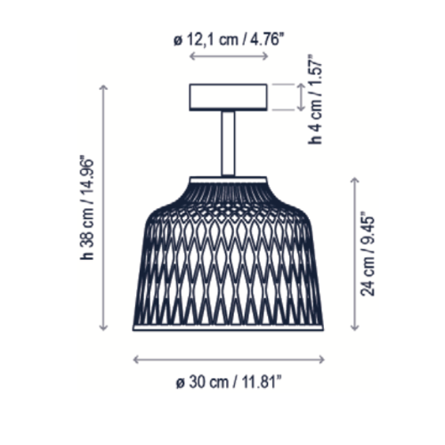 Soft Ceiling, Olive, E27, Triac Dim, IP44