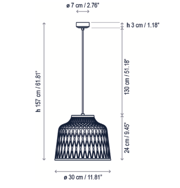 Soft Pendant, Orange, E27, Triac Dim, IP20