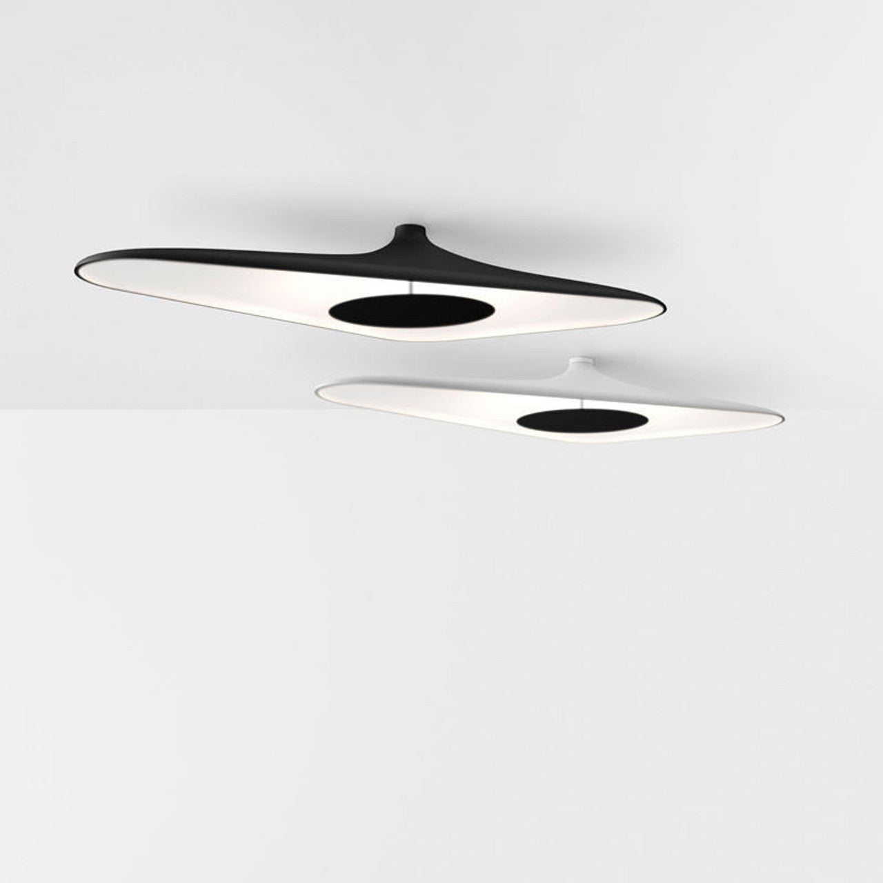 Soleil Noir Ceiling, Black with White Interior, LED, 35W, Push or DALI Dim