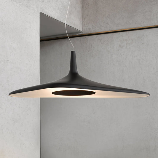 Soleil Noir Pendant, Black with White Interior, LED, 35W, Push or DALI Dim