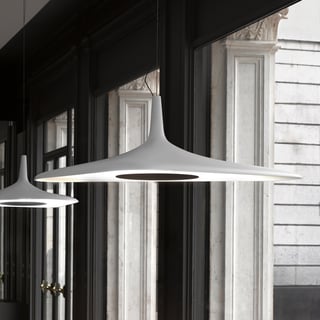 Soleil Noir Pendant, White with Black, LED, 35W, Push or DALI Dim