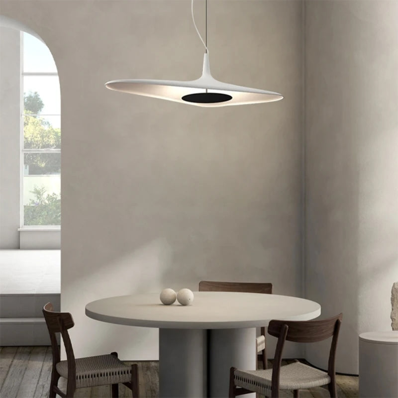 Soleil Noir Pendant, White with Black, LED, 35W, Push or DALI Dim