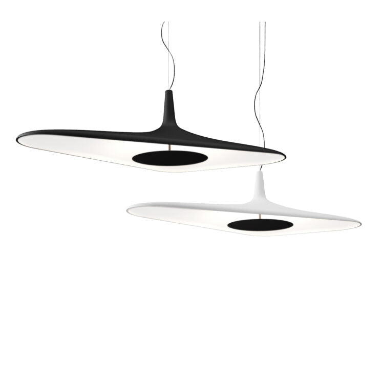 Soleil Noir Pendant, White with Black, LED, 35W, Push or DALI Dim