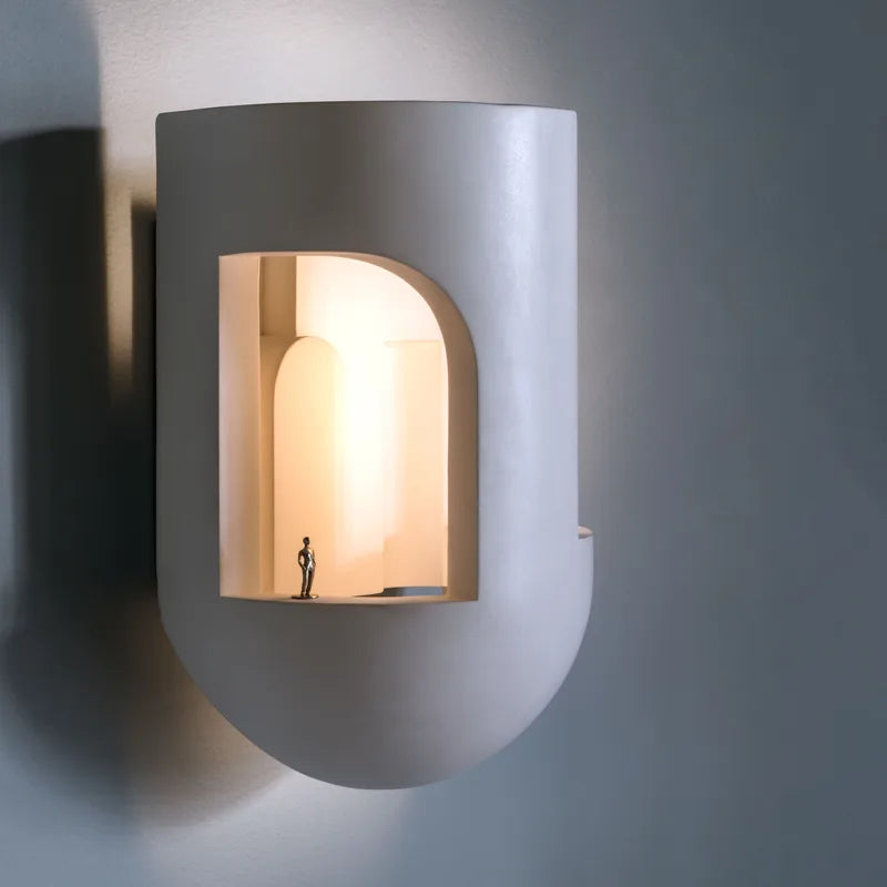 Soul 3 Wall, White Plaster with Gold Leaf, LED, Triac Dim, IP20