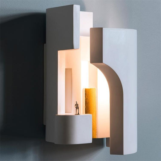 Soul 4 Wall, White Plaster with Gold Leaf, LED, Triac Dim, IP20