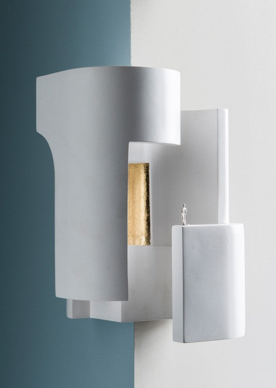 Soul 6 CORNER MOUNT Wall, White Plaster with Gold Leaf, LED, Plug In, IP20