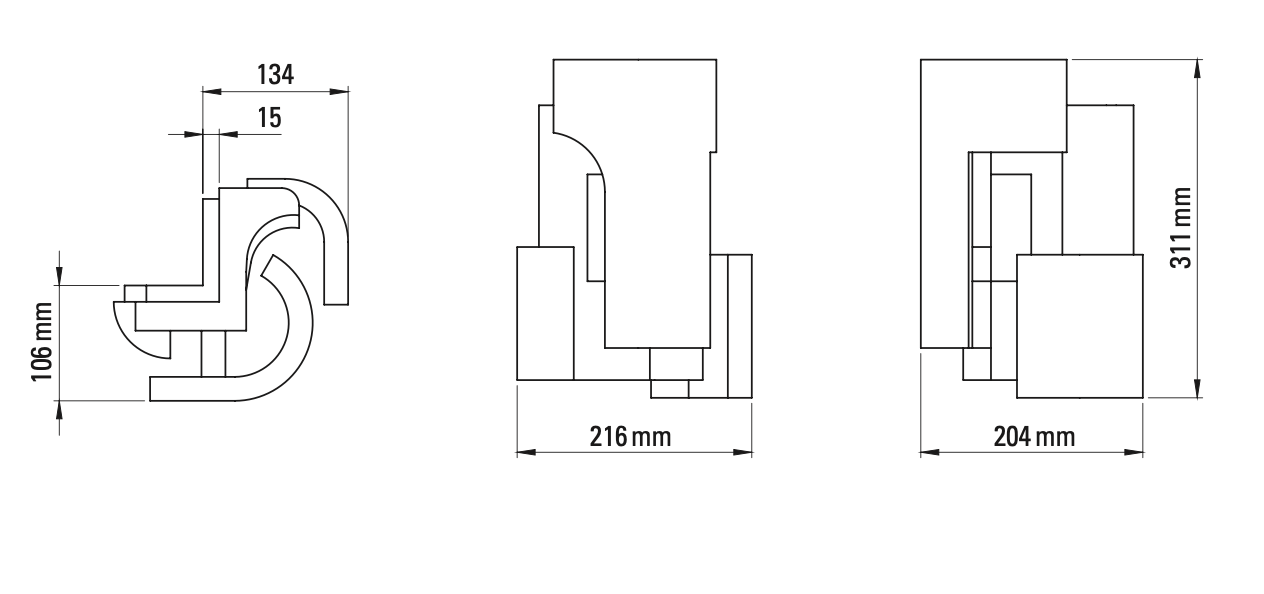 Soul 6 CORNER MOUNT Wall, White Plaster, LED, Triac Dim, IP20