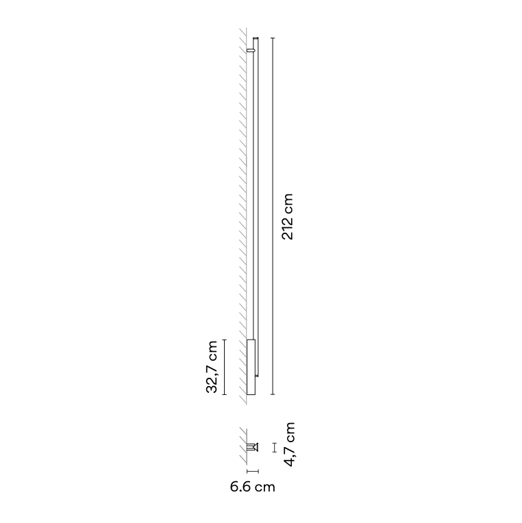 Spa Wall, 212 cm, LED, Dimmable, IP44