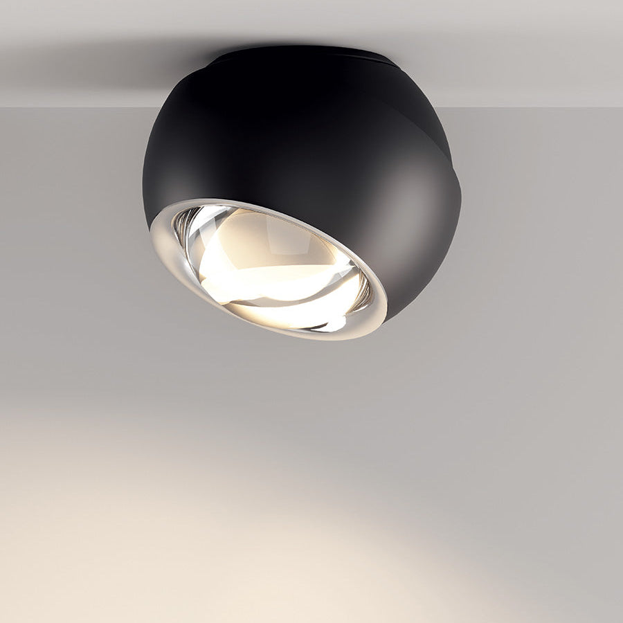 Lodes Spider spot light in black finish, softly lit with white background