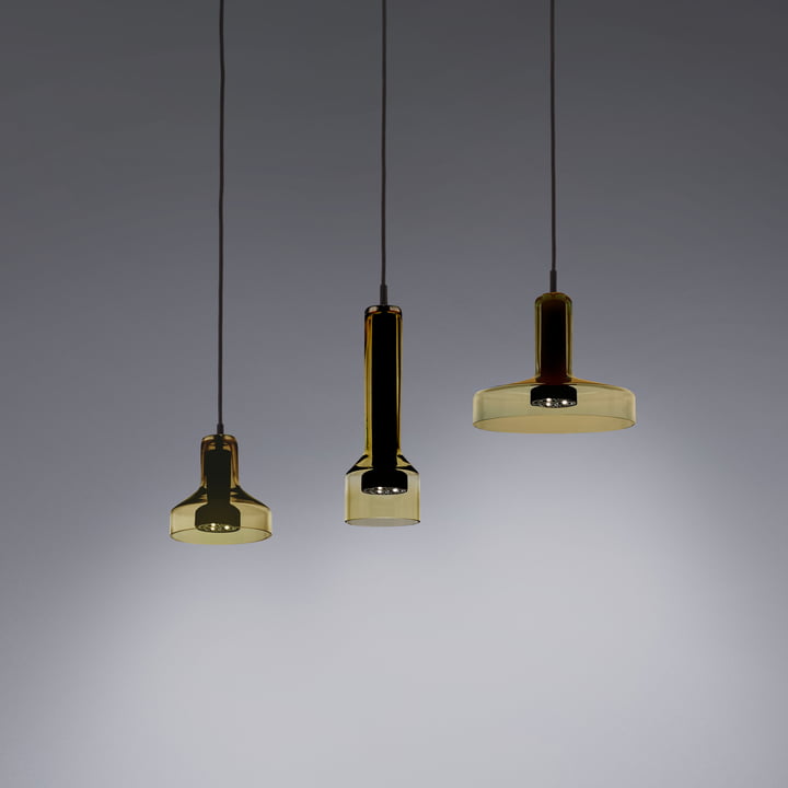 Starlight Pendant, Olive Glass, Cone, GU10, IP20