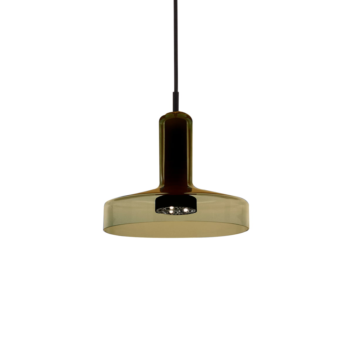 Starlight Pendant, Olive Glass, Round, GU10, IP20