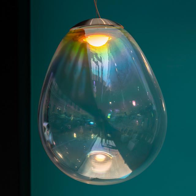 Stellar Nebula Table Lamp, Iridescent Clear Glass, LED, Touch Dimmer, IP20