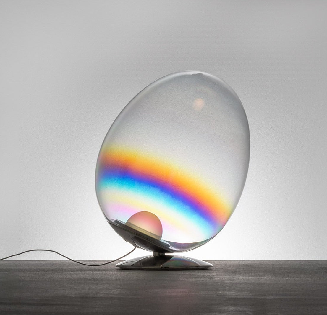 Stellar Nebula Table Lamp, Iridescent Clear Glass, LED, Touch Dimmer, IP20