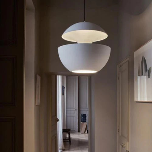 Sun Pendant, 250 mm, White with White Interior, E14, IP20