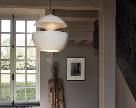 Sun Pendant, 250 mm, White with White Interior, E14, IP20