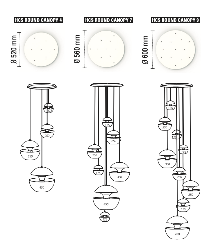 Sun Pendant, 250 mm, White with White Interior, E14, IP20