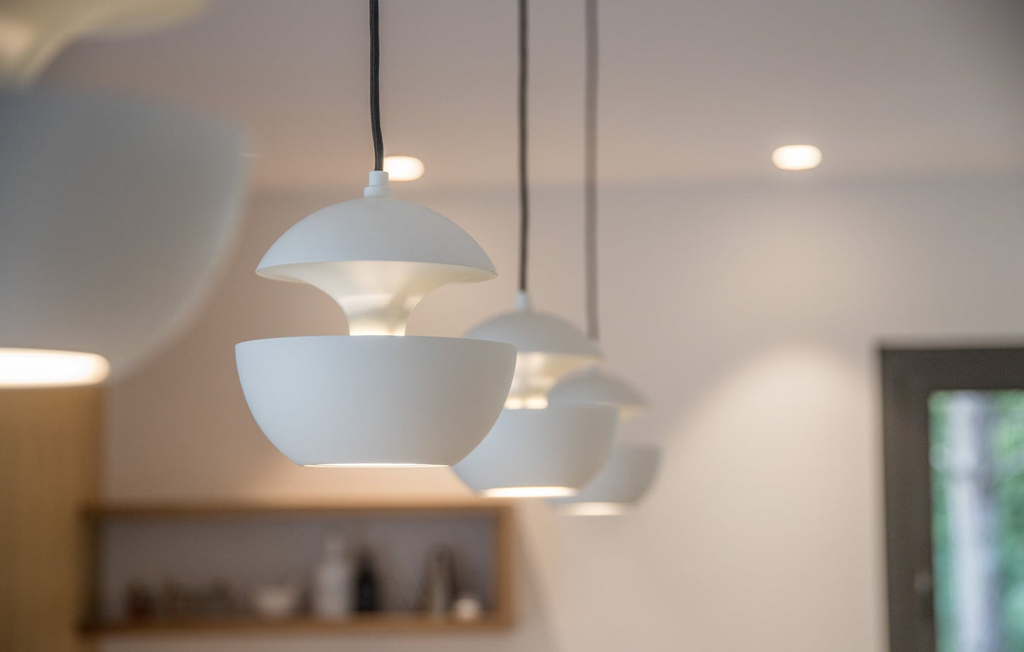 Sun Pendant, 175 mm, White with White Interior, G9, IP20