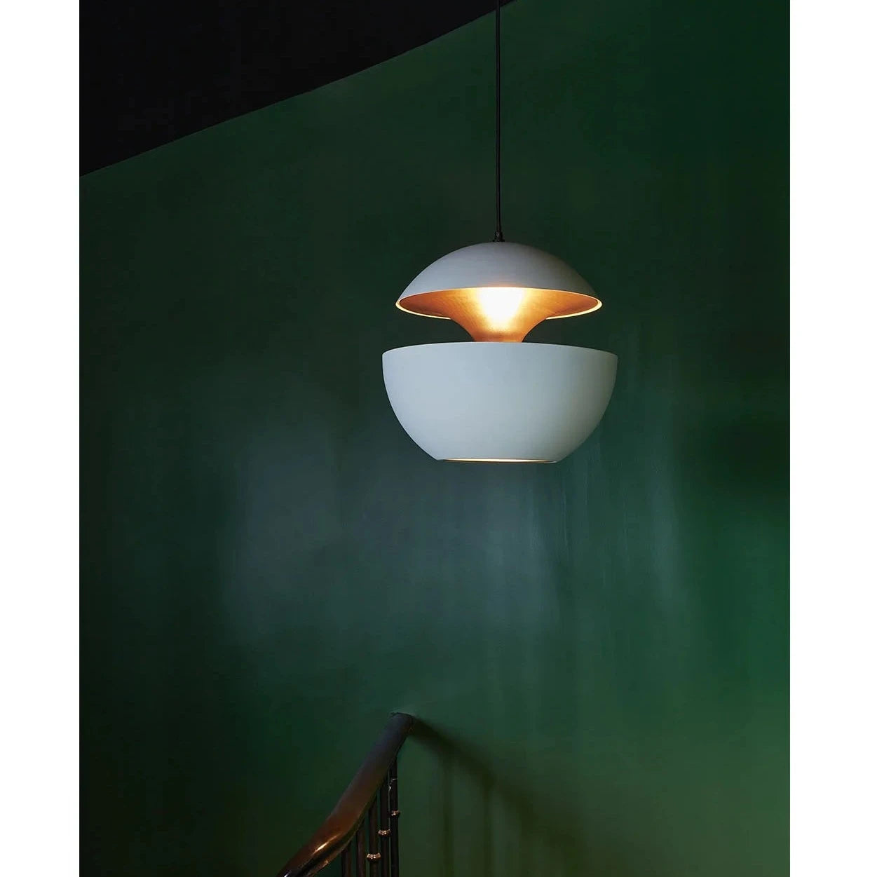 Sun Pendant, 350 mm, White with Copper Interior, E27, IP20