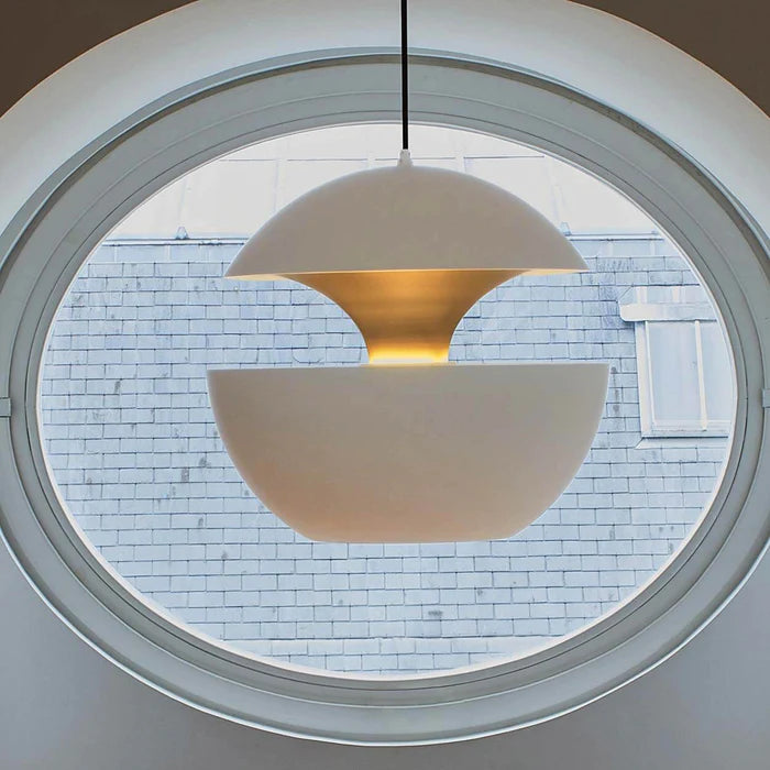 Sun Pendant, 350 mm, White with Copper Interior, E27, IP20